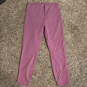 Lululemon special edition mauve Wunder Under Align crop scallop legging sz 6